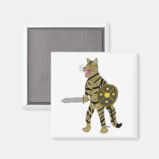 Warrior Cat Magnet (Vorderseite/Rückseite)