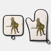 Warrior Cat Ofenhandschuh & Topflappen-Set (Vorderseite)