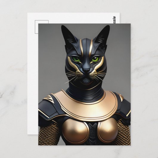 Warrior Cat Person Postcard Postkarte (Vorne/Hinten)