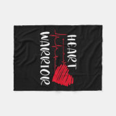 Warrior Chd Awareness Present Congenital Heart Dis Fleecedecke (Vorderseite (Horizontal))