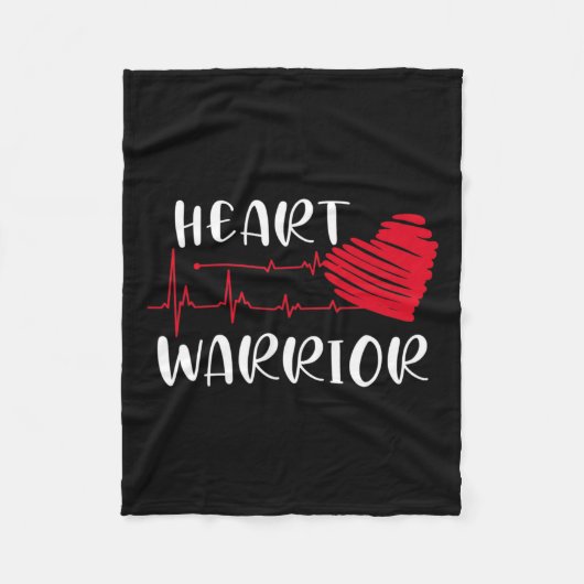 Warrior Chd Awareness Present Congenital Heart Dis Fleecedecke (Vorderseite)