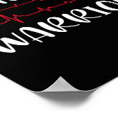 Warrior Chd Awareness Present Congenital Heart Dis Poster (Ecke)