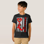 Warrior Chd Herzerkrankungen Bewusstsein Red Ribbo T-Shirt (Vorne ganz)