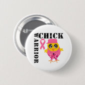 Warrior Chick Breast Cancer Button (Vorne & Hinten)