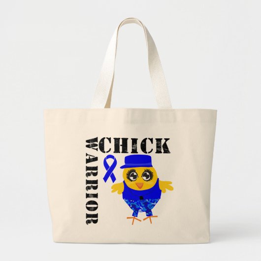 Warrior Chick Rectal Cancer Jumbo Stoffbeutel (Vorne)