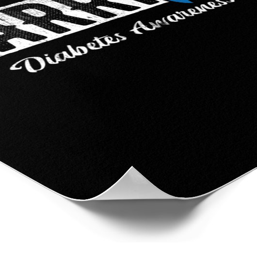 Warrior Diabetes Awareness  Poster (Ecke)