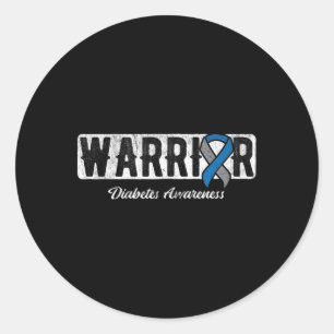 Warrior Diabetes-Bewusstsein Runder Aufkleber