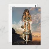 Warrior elf postkarte (Vorne/Hinten)