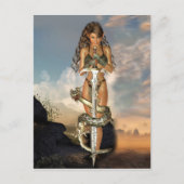 Warrior elf postkarte (Vorderseite)