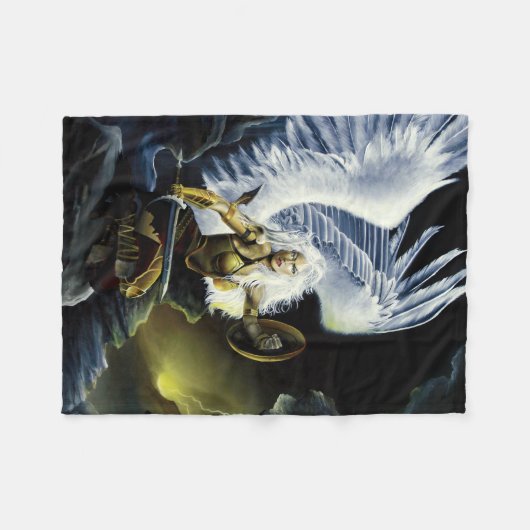 Warrior Fantasy Angel Sword Fleecedecke (Vorderseite (Horizontal))