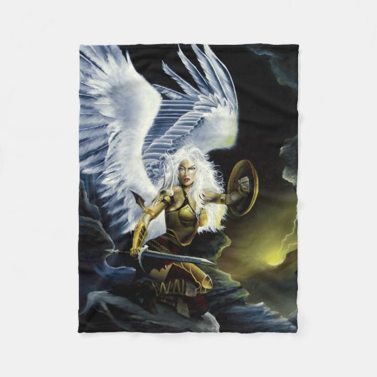 Warrior Fantasy Angel Sword Fleecedecke (Vorderseite)