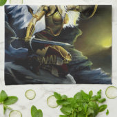 Warrior Fantasy Angel Sword Geschirrtuch (Gefaltet)