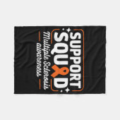 Warrior Frau Support Squad Multiple Sklerose Awa Fleecedecke (Vorderseite (Horizontal))