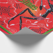 Warrior Full Aborigine Christmas Wrapping Paper Geschenkpapier (Ecke)