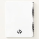 Warrior Geometric Graphite Abstract Notebook Notizblock (Rückseite)