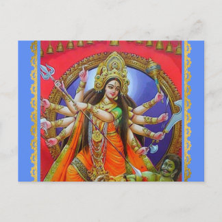 Warrior Goddess Durga Shakti Postkarte