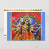 Warrior Goddess Durga Shakti Postkarte (Vorne/Hinten)