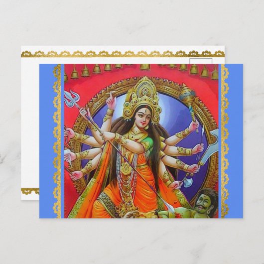 Warrior Goddess Durga Shakti Postkarte (Vorne/Hinten)