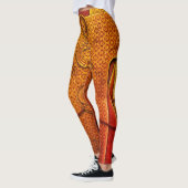 Warrior Gold & Red Ombre Muster Leggings (Links)
