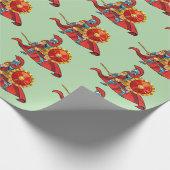 warrior holding spear and shield geschenkpapier (Ecke)