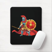 warrior holding spear and shield mousepad (Mit Mouse)