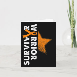 Warrior Hope Orange Ribbon Leukämie Blutkrebs A Karte