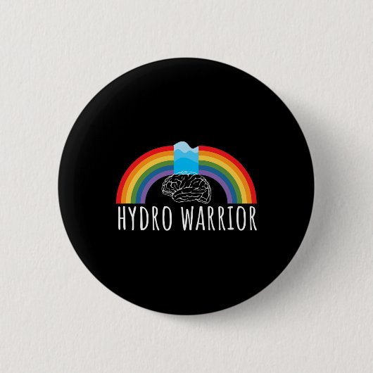 Warrior Hydrocephalus Awareness Brain Shunt Surviv Button (Vorderseite)