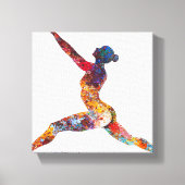 Warrior II Pose Stretched Canvas Print Leinwanddruck (Vorderseite)