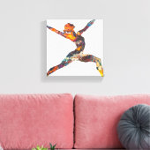 Warrior II Pose Stretched Canvas Print Leinwanddruck (Insitu (Wohnzimmer))
