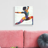 Warrior II Pose Stretched Canvas Print Leinwanddruck (Insitu (Wohnzimmer))
