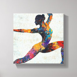 Warrior II Pose Stretched Canvas Print Leinwanddruck