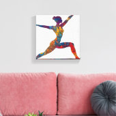 Warrior II Pose Stretched Canvas Print Leinwanddruck (Insitu (Wohnzimmer))