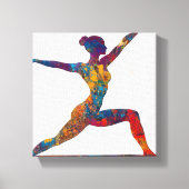 Warrior II Pose Stretched Canvas Print Leinwanddruck (Vorderseite)