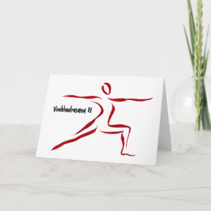Warrior II Yogini Greeting Card Karte