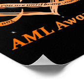 Warrior I'm Fine Acute Myeloid Leukämie Bewusstsei Poster (Ecke)