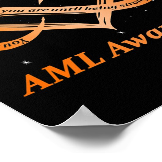 Warrior I'm Fine Acute Myeloid Leukämie Bewusstsei Poster (Ecke)