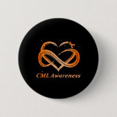 Warrior I'm Fine Chronic Myeloid Leukemia Awarenes Button (Vorderseite)
