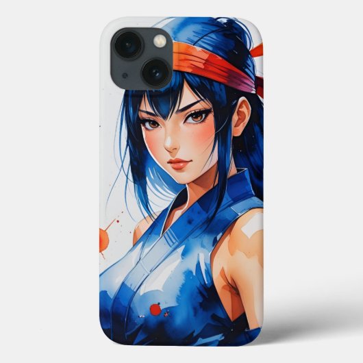 Warrior in Indigo Flames Case-Mate iPhone Hülle (Rückseite)