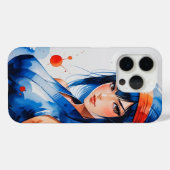 Warrior in Indigo Flames Case-Mate iPhone Hülle (Rückseite (Horizontal))