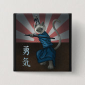 Warrior Kitten Button (Vorderseite)