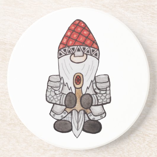 Warrior Knight Gnome Getränkeuntersetzer (Vorne)