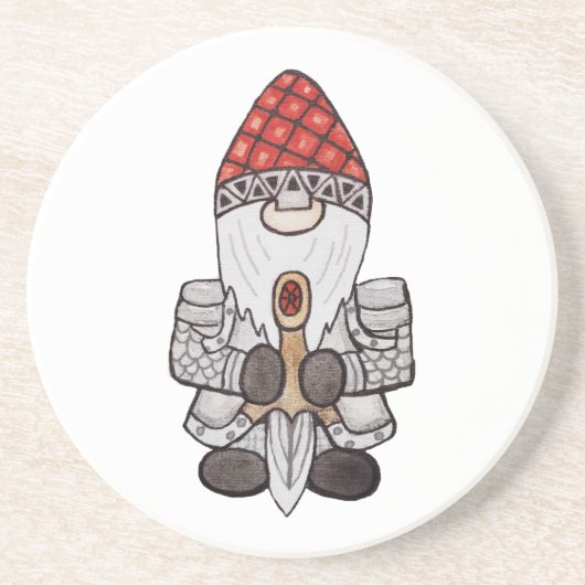 Warrior Knight Gnome Getränkeuntersetzer (Vorne)
