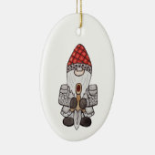 Warrior Knight Gnome Keramik Ornament (Rechts)