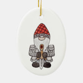 Warrior Knight Gnome Keramik Ornament (Hinten)