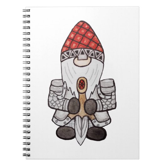 Warrior Knight Gnome Notizblock (Vorderseite)