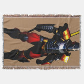 Warrior Knight Throw Blanket Decke (Vorderseite)