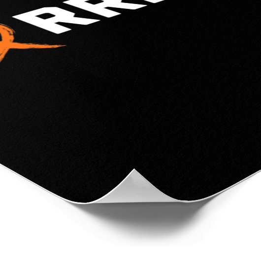 WARRIOR LEUKEMIA SHIRT - Blutkrebs-Bewusstsein Poster (Ecke)