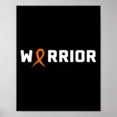 WARRIOR LEUKEMIA SHIRT - Blutkrebs-Bewusstsein Poster (Vorne)