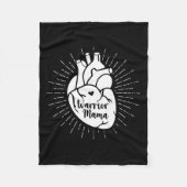 Warrior Mama Chd Bewusstsein angeborene Herzkrankh Fleecedecke (Vorderseite)