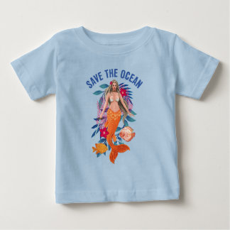 Warrior Mermaid - Rett des Ozeans Baby T-shirt